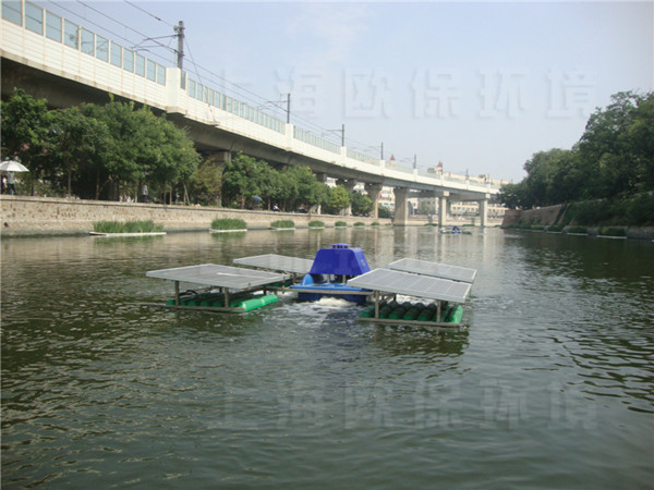 太陽能曝氣機在河道治理中的應用