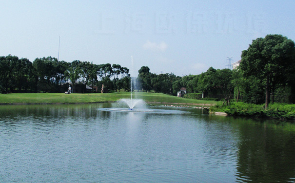 浮水噴泉曝氣機(jī)在湯臣高爾夫人工湖治理中應(yīng)用（五）