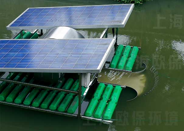 SOLARPL推流式太陽能曝氣機在曝氣循環同時具有清理水體表面雜物的功能